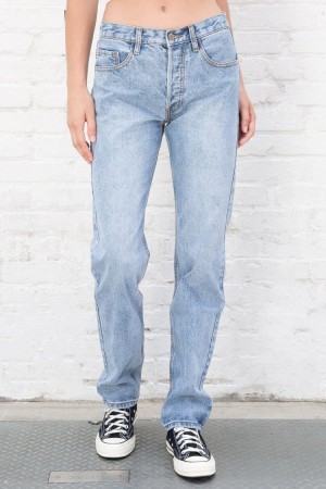 Džíny Brandy Melville Addison Světle Blankyt | CZ OULVQ-7230