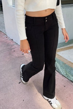 Kalhoty Brandy Melville Agatha Černé | CZ MUTIH-0436
