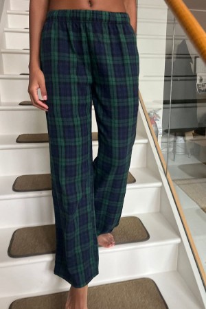Kalhoty Brandy Melville Catherine Zelene Tmavě Blankyt | CZ MKJPH-7086