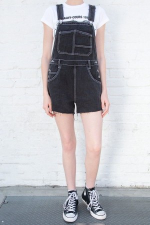 Kraťasy Brandy Melville Hayley Overall Tmavě Blankyt | CZ HQNOM-0296