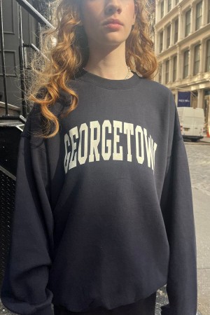 Mikina Brandy Melville Erica Georgetown Tmavě Blankyt | CZ KUEOT-8541