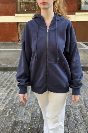 Mikina s Kapucí Brandy Melville Christy Tmavě Blankyt | CZ MHOSP-0781