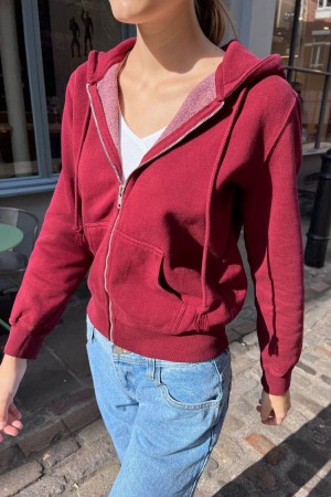 Mikina s Kapucí Brandy Melville Christy Vínové | CZ AXMLF-5836