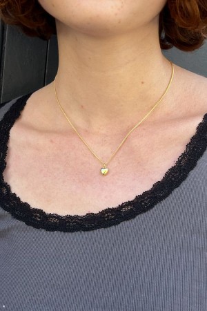Náhrdelník Brandy Melville Heart Charm Měď | CZ VNHYS-0867