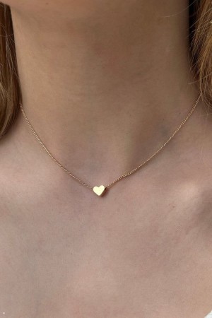 Náhrdelník Brandy Melville Heart Charm Zlaté | CZ YSBOE-3709
