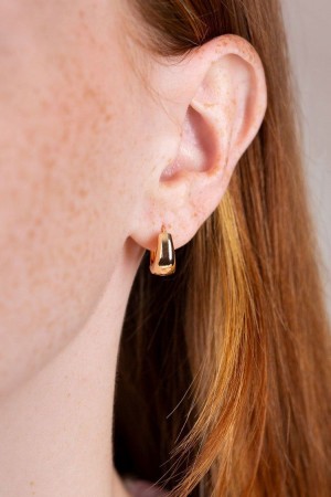 Náušnice Brandy Melville Mini Thick Hoop Zlaté | CZ NAFTJ-3948