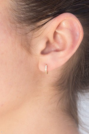 Náušnice Brandy Melville Rhinestone Hoops Zlaté | CZ ZMRHP-7953