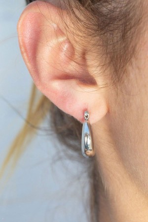 Náušnice Brandy Melville Thick Hoop Stříbrné | CZ SMIUB-3215