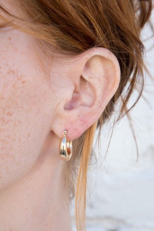 Náušnice Brandy Melville Thick Hoop Zlaté | CZ CKQNE-4157