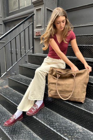 Přebalovací Tašky Brandy Melville BM Hnědé | CZ XCOMG-6732