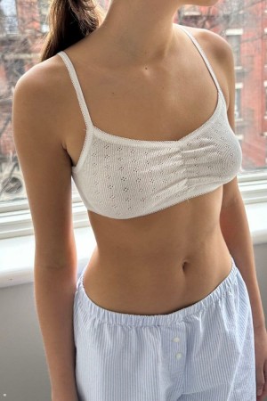Podprsenky Brandy Melville Eyelet Bílé | CZ BOJSA-1967