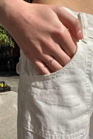 Prsteny Brandy Melville Heart Stříbrné | CZ WXNUH-0358