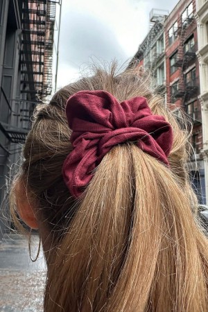 Scrunchie Brandy Melville Bavlněné Vínové | CZ EJIBY-0483