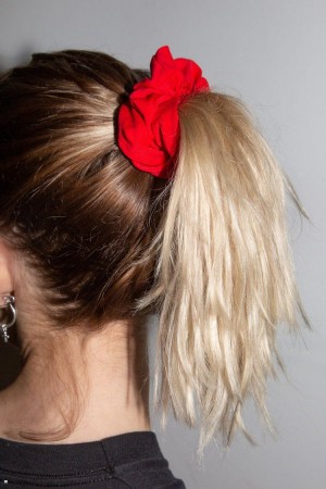 Scrunchie Brandy Melville Bavlněné Červené | CZ KQGAH-8219