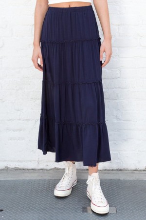 Sukně Brandy Melville Izzy Tmavě Blankyt | CZ HNCAB-4839