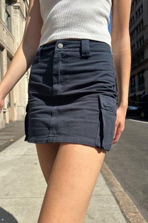 Sukně Brandy Melville Lyra Cargo Tmavě Blankyt | CZ JTBGF-9386