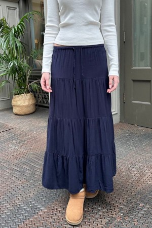 Sukně Brandy Melville Nadia Tmavě Blankyt | CZ DWXEL-2745