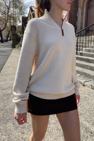 Svetr Brandy Melville Aleah Krém | CZ TAZCX-7605