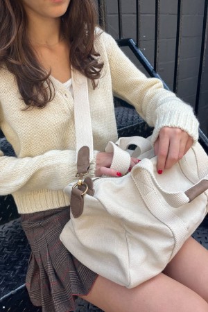 Tašky Brandy Melville Duffle Bílé | CZ ENDXJ-0564