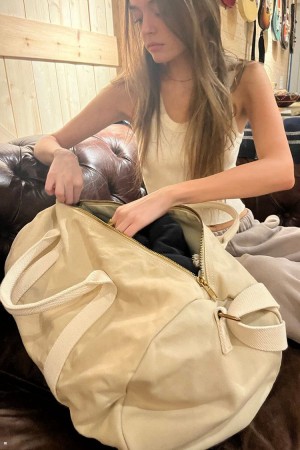 Tašky Brandy Melville Duffle Hnědožlutý | CZ BHOSI-7253
