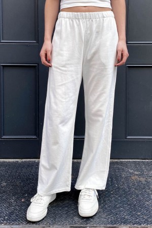 Teplákové Kalhoty Brandy Melville Anastasia Bílé | CZ JBSEY-9175