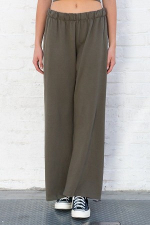 Teplákové Kalhoty Brandy Melville Anastasia Olivy Zelené | CZ KRPCQ-3450