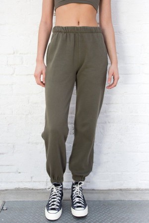 Teplákové Kalhoty Brandy Melville Rosa Olivy Zelené | CZ ANEDC-0381