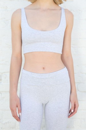 Tílko Brandy Melville Lydia Světle Šedé | CZ GYPAC-3469