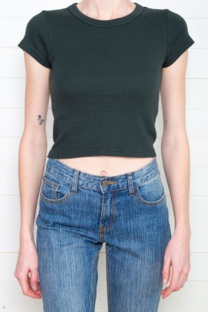 Topy Brandy Melville Ashlyn Tmavě Zelene | CZ LVPUR-9267