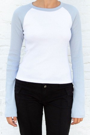 Topy Brandy Melville Bella Bílé Blankyt | CZ OWPQV-9514