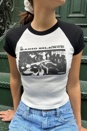 Topy Brandy Melville Bella Radio Silence Bílé | CZ XHACB-5130