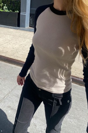 Topy Brandy Melville Bella Šedé Tmavě Blankyt | CZ MLPYT-2130