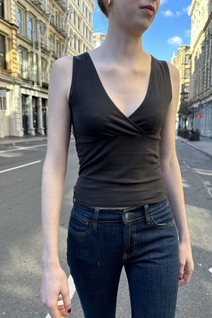Topy Brandy Melville Halle Černé | CZ TLKMP-6830