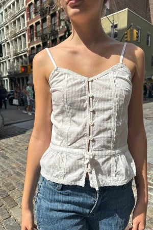 Topy Brandy Melville Kara Bílé | CZ GESYX-9861