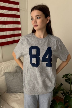 Tričko Brandy Melville Penelope 84 Šedé | CZ BNQPM-6459